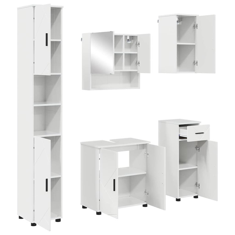 Bathroom Storage Furniture Set, White
