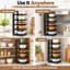Pots and Pans Organizer,5-Tier Adjustable Kitchen Countertops Rack