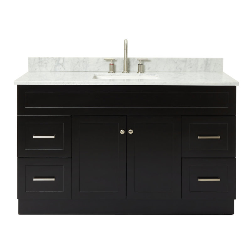 Ensemble de meuble-lavabo simple 55 po Partham, Noir