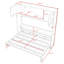 Lit escamotable double avec armoires