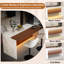 Ensemble d'îlot de cuisine moderne avec plateau en MDF en marbre et éclairage à DEL pour espaces polyvalents-673178806-673178807