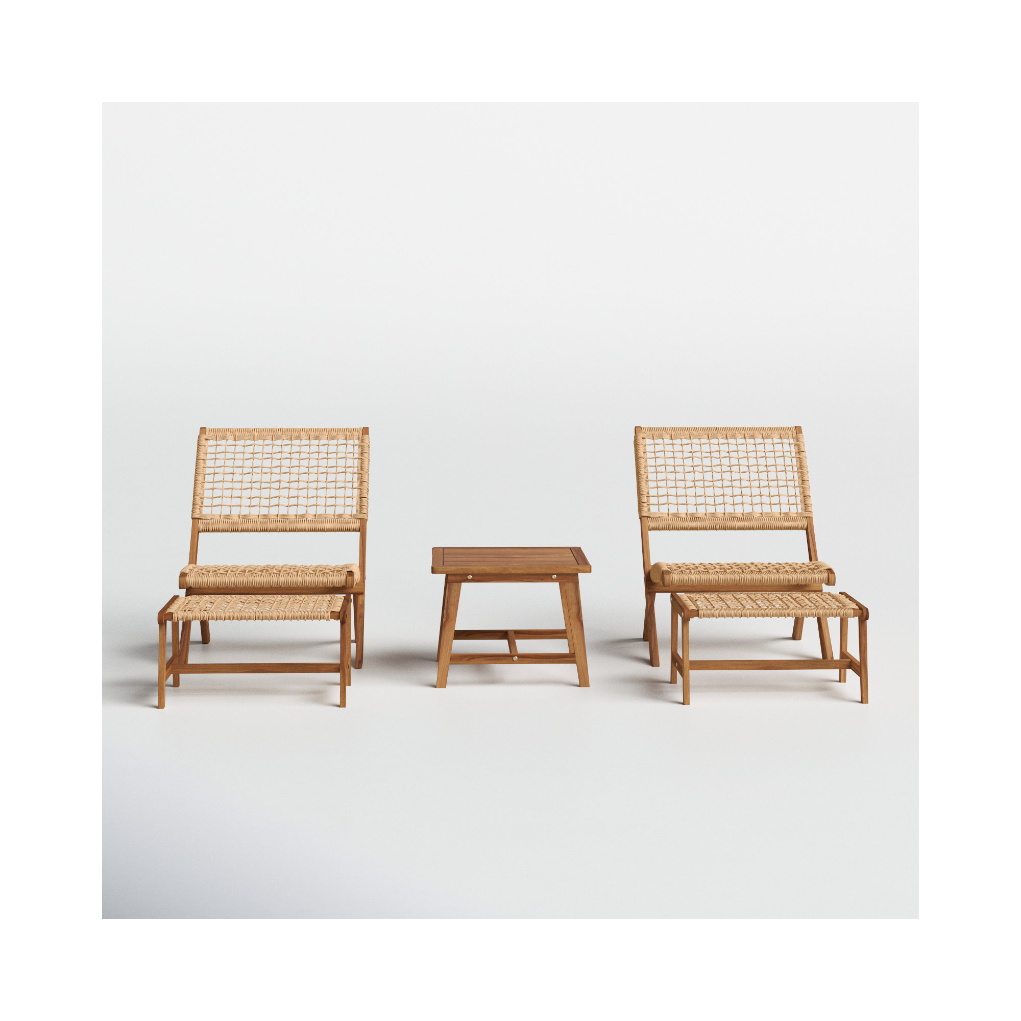 Armida Acacia 5 Piece Seating Group, Natural