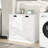 Tilt-Out Laundry Sorter - White. Elegant Cabinet Design. Removable Cloth Bags For Sorting. E1 , Coated. Stable & Waterproof. Surface. Feature. Assembly Required. 100-Pound Load Capacity In And