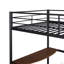 Lit mezzanine simple en métal avec bureau, échelle et garde-corps, lit mezzanine pour chambre à coucher-2099394597