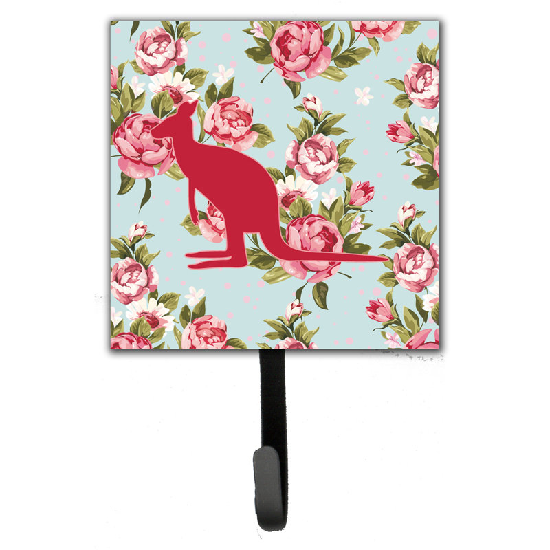 Porte-laisse de roses et crochet mural kangaroo shabby