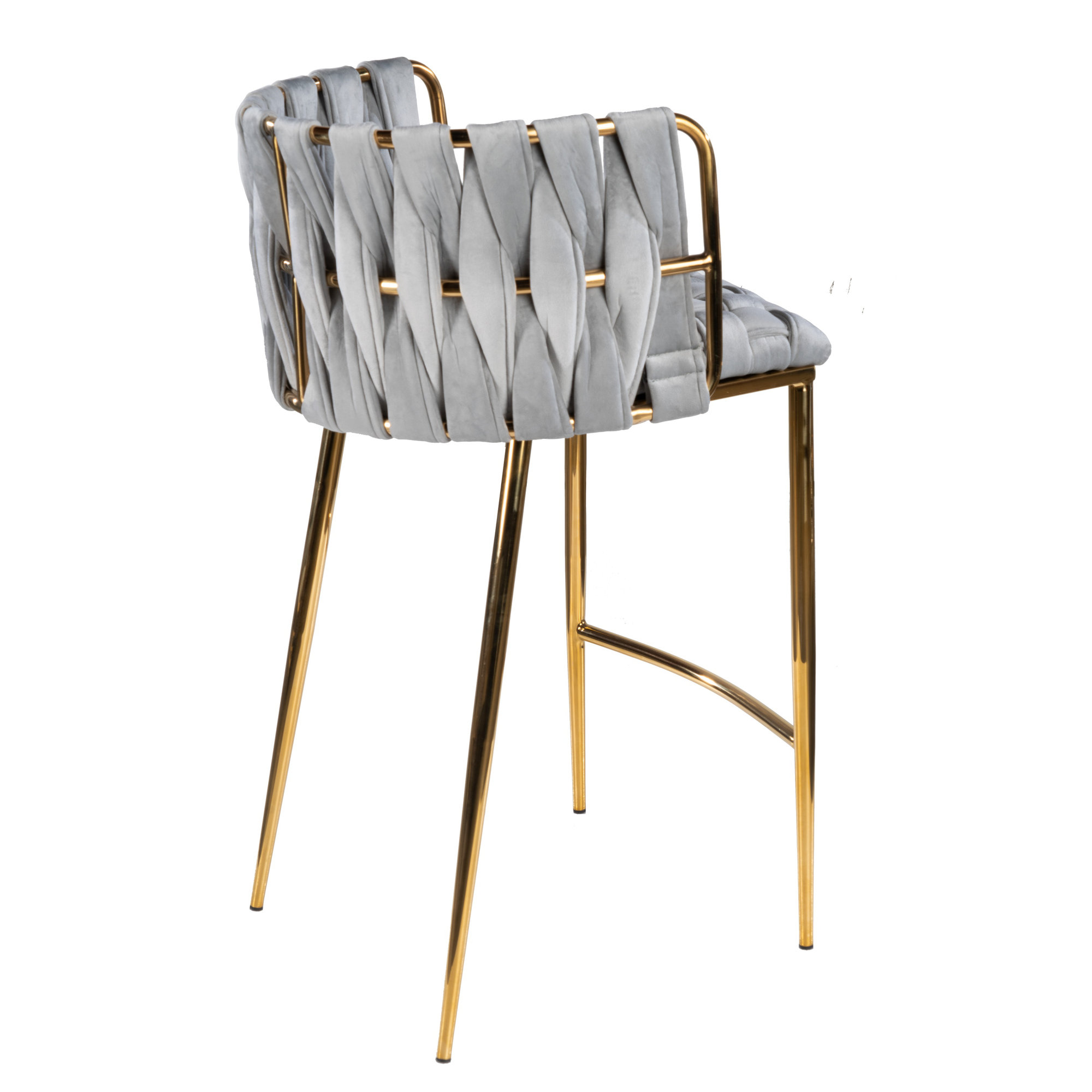 Tyrone 27" Counter Stool, Gold, Gray