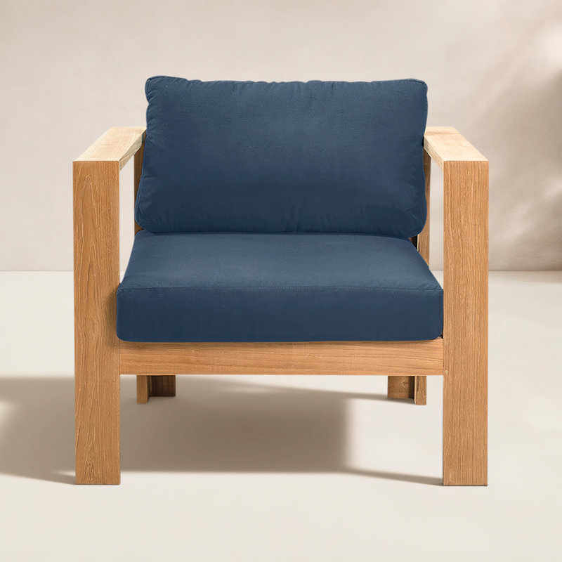 Sonoma Teak Outdoor Lounge Chair , Sunbrella® Cushions Included, Spectrum Indigo Sunbrella®