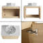 Ensemble de meuble-lavabo mural simple 30 po avec lavabo en céramique Greythor, ensemble de meuble-lavabo simple 30 po avec plateau en pierre reconstituée-362577416-354114336