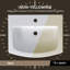 Lavabo de salle de bain rectangulaire en céramique avec trop-plein 17,3125 po Ogonbrick