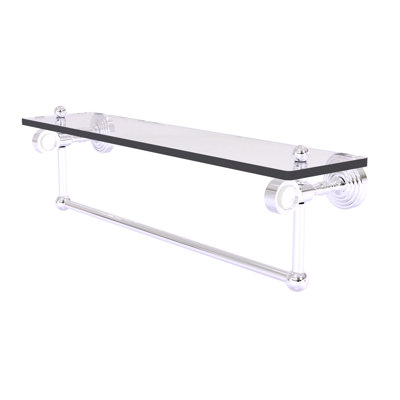 Jarrell Glass Bracket Shelf with Towel Bar