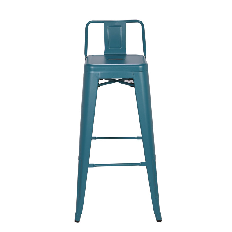 Counter Stool with Metal Frame, Frosted Teal