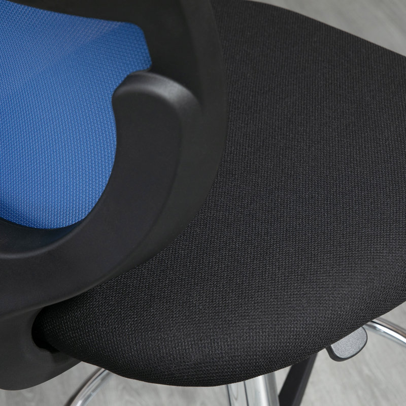 Arnis Mesh Drafting Chair, Blue/Black