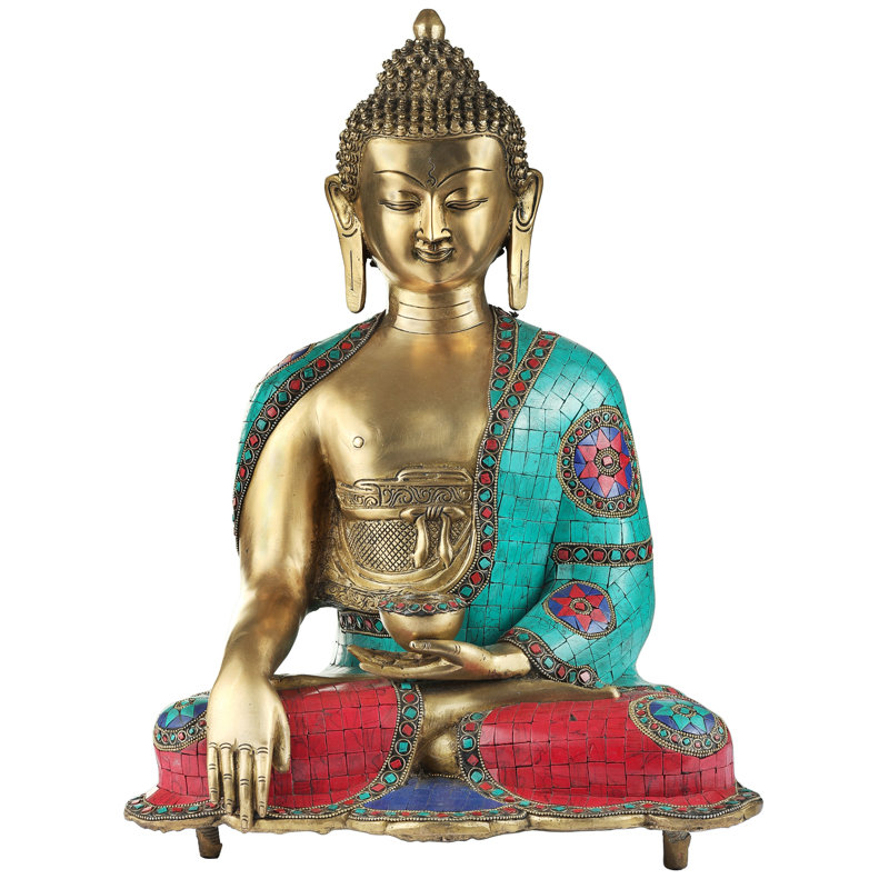 Bouddha Bhumisparsha avec incrustations