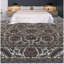Tapis doré et ivoire noué à la main de haute qualité