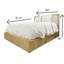 Lit plateforme King Heartford avec tête de lit rembourrée - Naturel-1701457936
