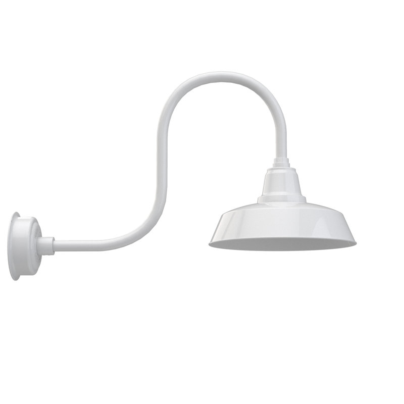 Vandervliet LED Wall Light, 9" H x 14" W x 17" D, White