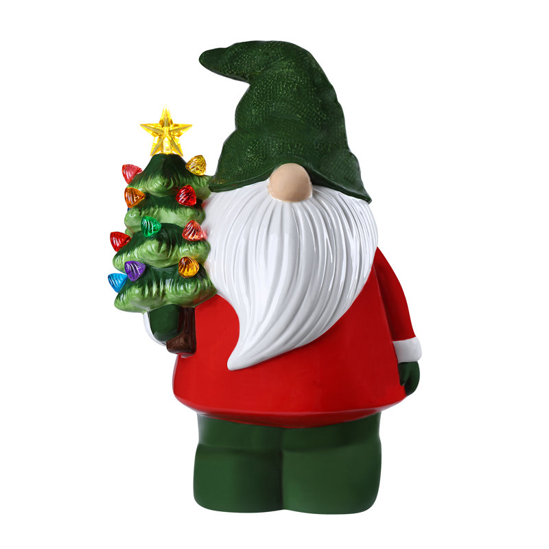 12" Nostalgic Ceramic Figure - Gnome