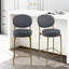 Tabouret de bar rembourré en velours avec tabouret de bar et dossier