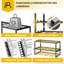 3-Tier 4-Slot Wall-Mounted Tool Rack