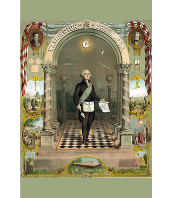 « symbols masonic washington as a master mason » par duval, reproduction d’art