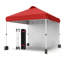 Auvent extérieur 10 x 10 po - Paroi latérale amovible, toit ventilé, tuyau en fer blanc + toile rouge-125824837-125824830