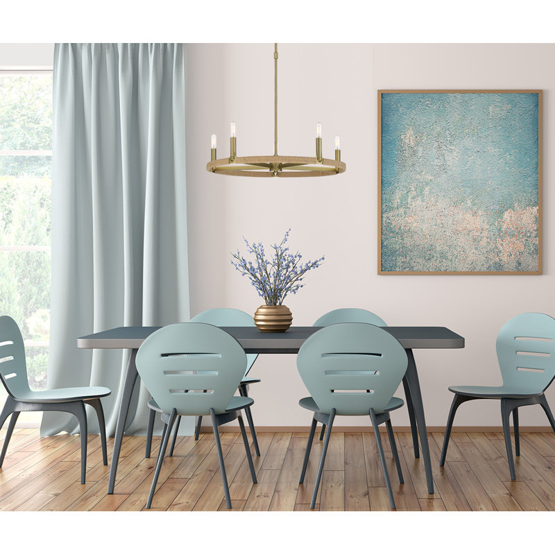 Windward Passage 5 - Light Dimmable Wagon Wheel Chandelier