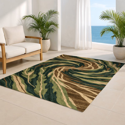 Tapis d'intérieur et d'extérieur vert Nature