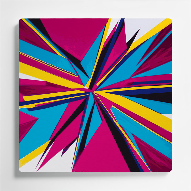 Art mural rigide en métal 60 "Hard Edge", H 8 po x l 8 po