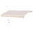 Outsunny Retractable Awning, Patio Awning Sunshade Shelter with Manual Crank Handle, 280gsm UV Resistant Fabric and Aluminum Frame for Deck, Balcony, Yard