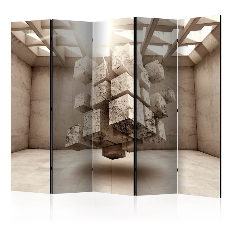 Castine 225cm W x 172cm H 5 - Panel Folding Room Divider