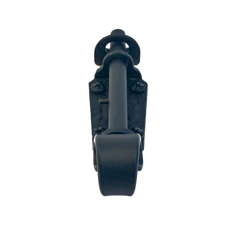 Matte Black Forged Iron Curled Surface Bolt