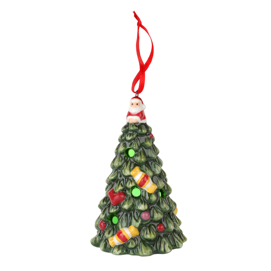 Spode Christmas Tree Led Multicolor Tree Ornament Spode