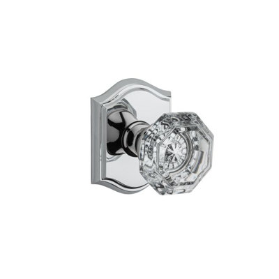 Crystal Single Dummy Door Knob with Traditional Arch Rose