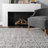 Okan Solid Shag Power Loom Performance Gray Rug-1235597979