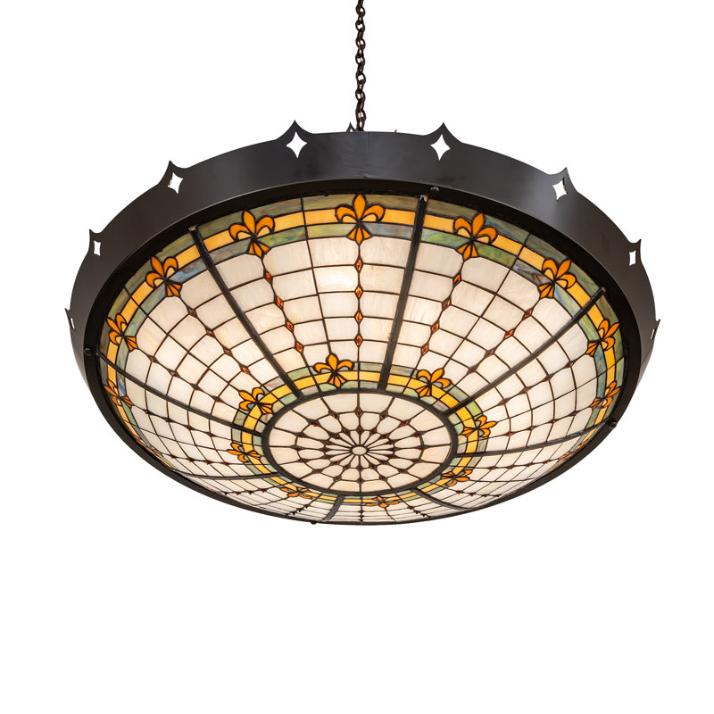 40" Wide Fleur-De-Lite Pendant