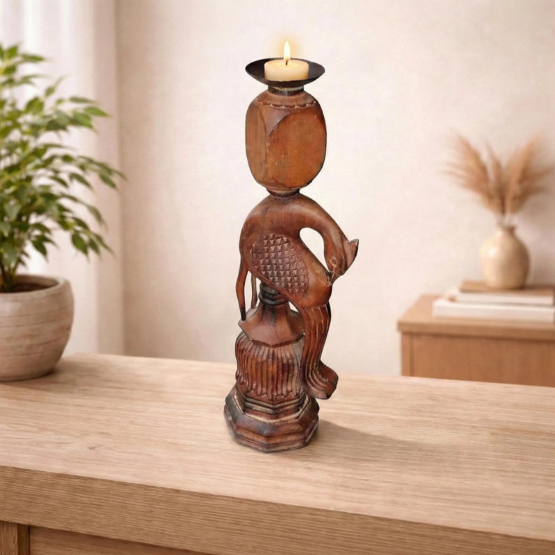 20'' H Solid Wood Candlestick