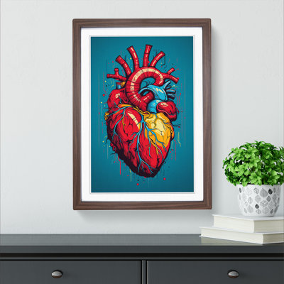 Anatomical Heart Pop Art - Framed Print