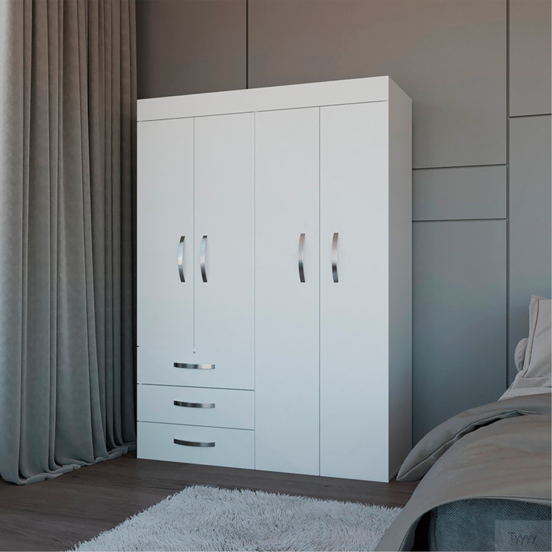 Armoire mobile en velours, chambre à coucher, blanc