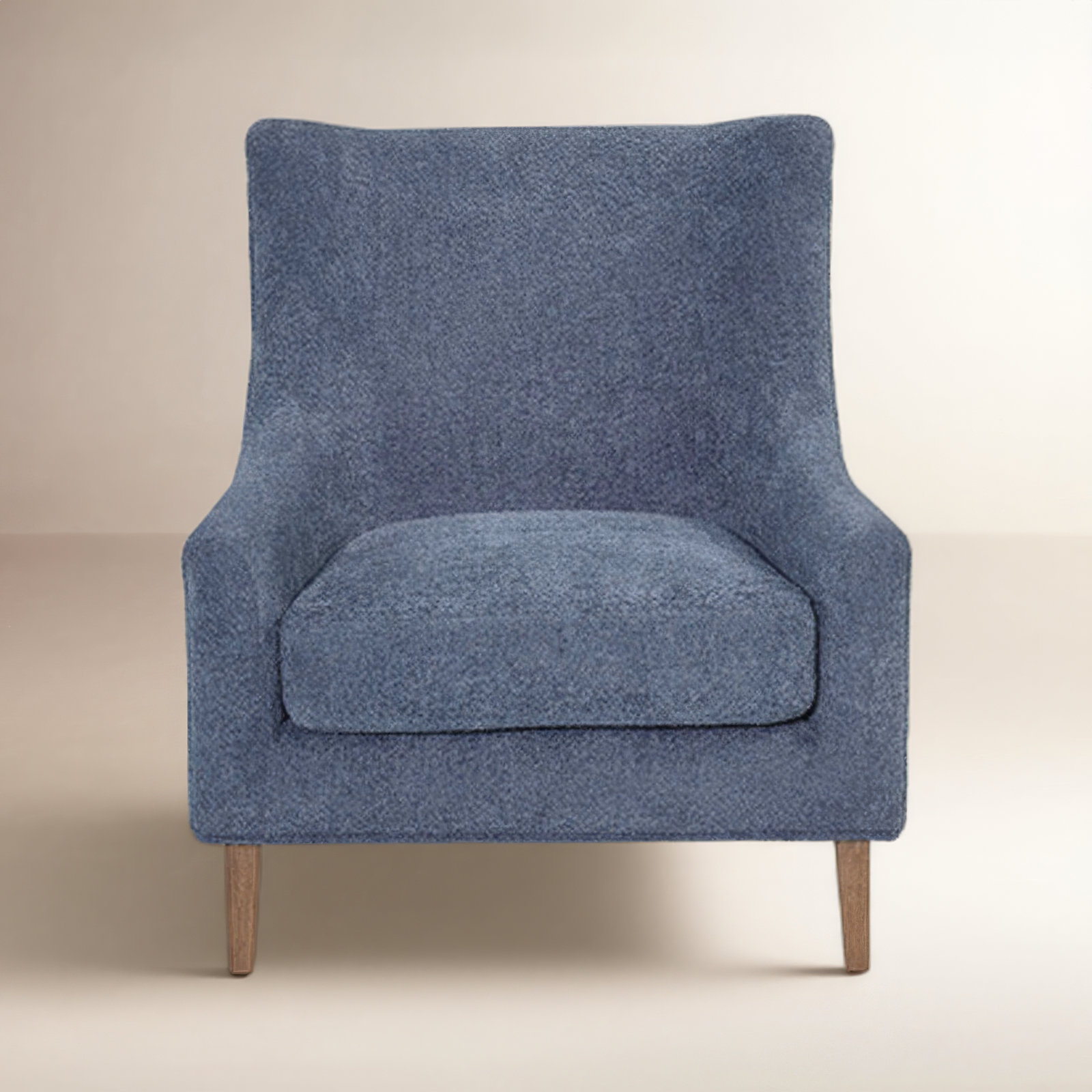 Ashleigh Wingback Chair, Sapphire Polyester