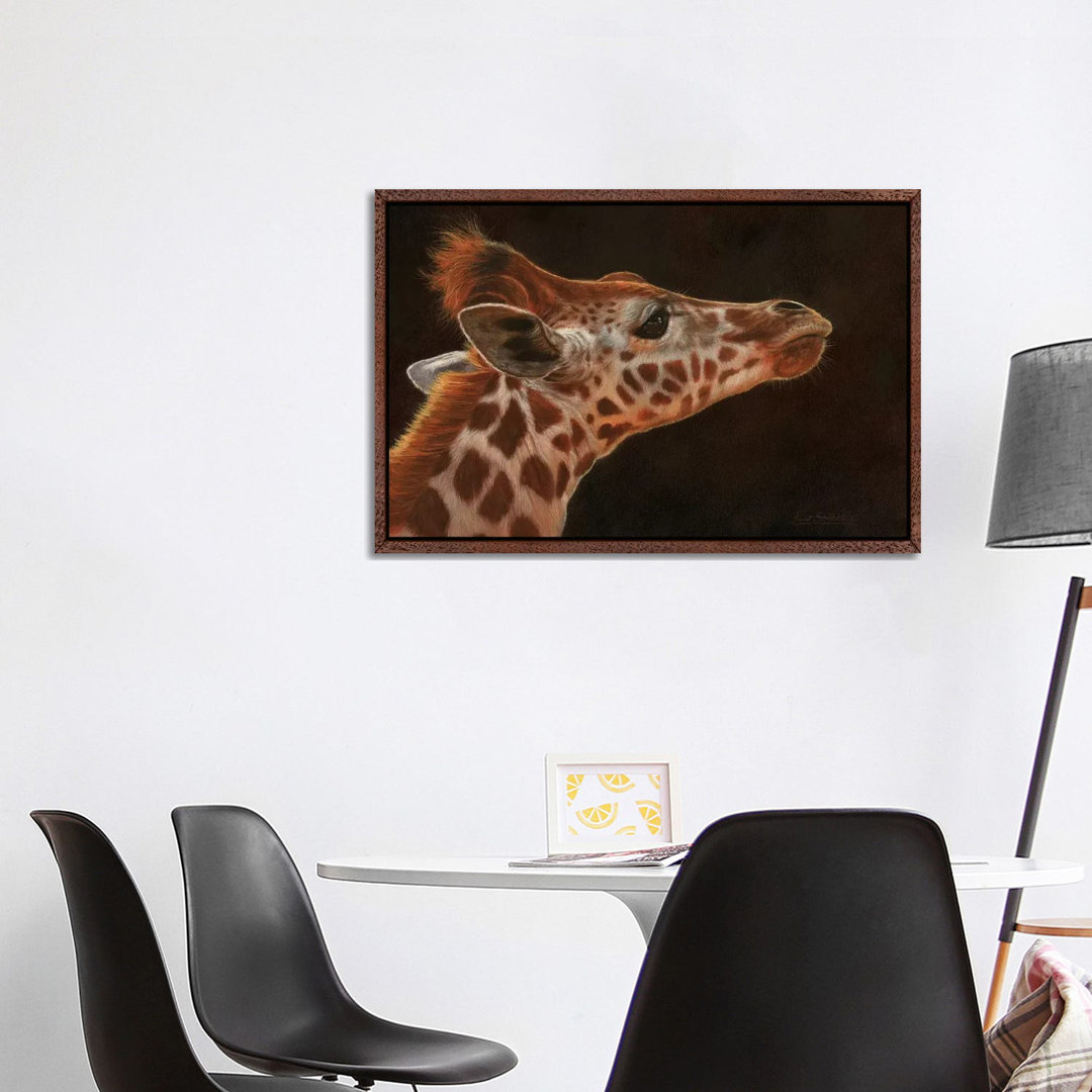 Giraffenporträt I von David Stribbling - Galerie-verpackte Leinwand Giclée auf Leinwand