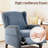 Kars Nail-head Upholstered Push Back Recliner With Storage Pocket-990976597