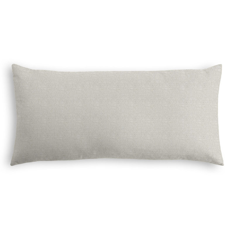 Reversible Throw Pillow, 14" x 36", Light Gray
