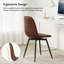 47cm H Upholstered Side Chair in Brown