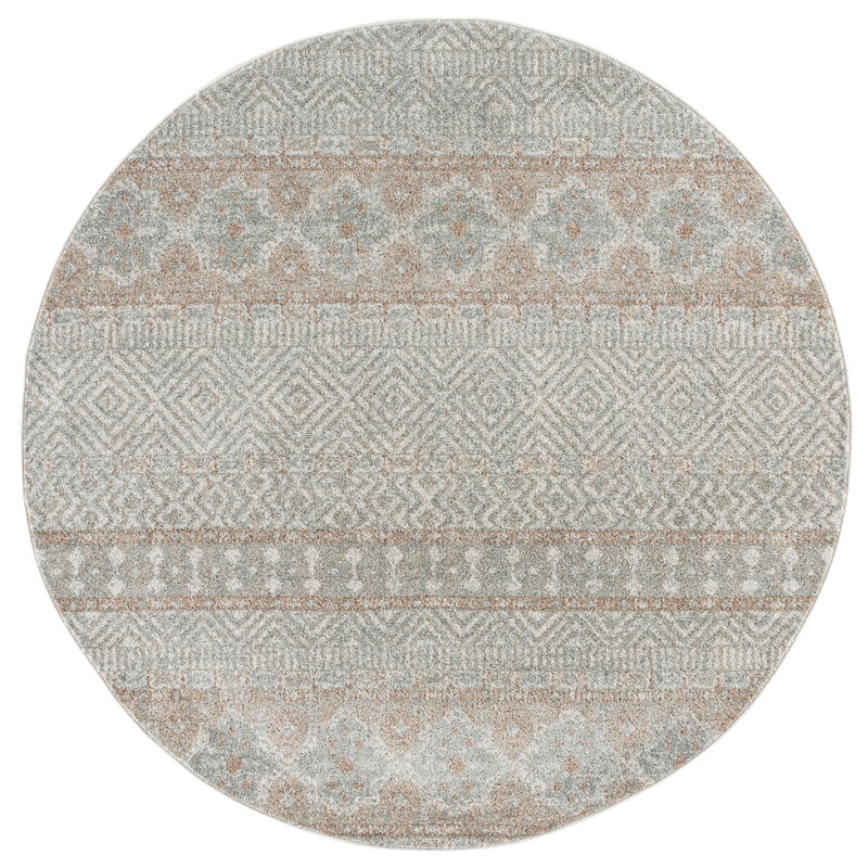 Madison 797 Performance Geometric Shapes Rug, 6'-7" X 6'-7" Round