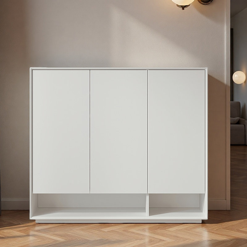 Light luxury trendy storage shoe cabinet, Ivory