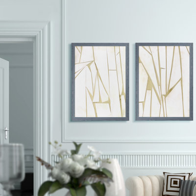 «Antiqued Shards I» par Vincent Van Gogh, ensemble de 2 reproductions d'art encadrées