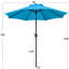 Parasol de marché d'extérieur avec manivelle 108 po Bruton-416130547