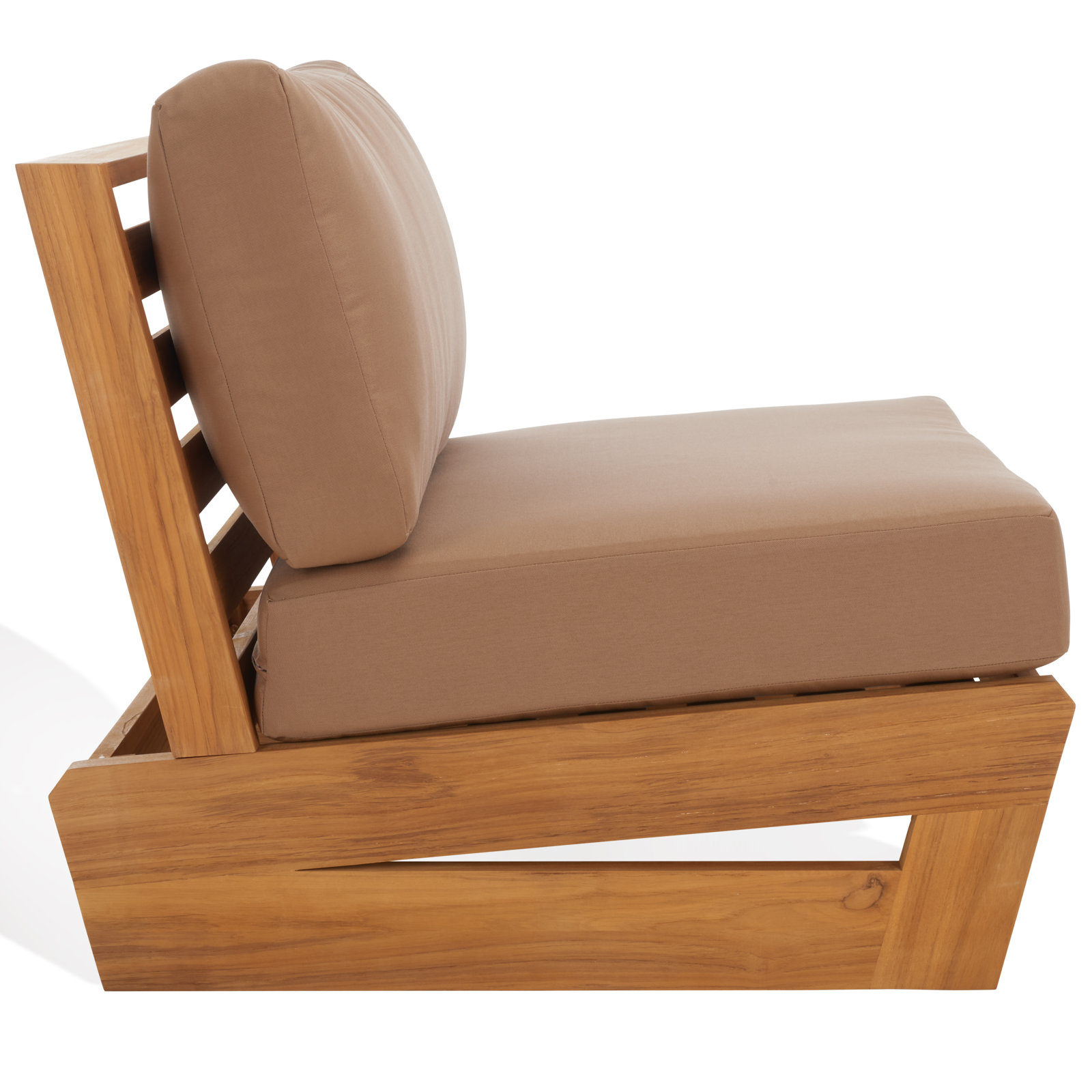 Despina Teak Patio Lounge Chair, Brown