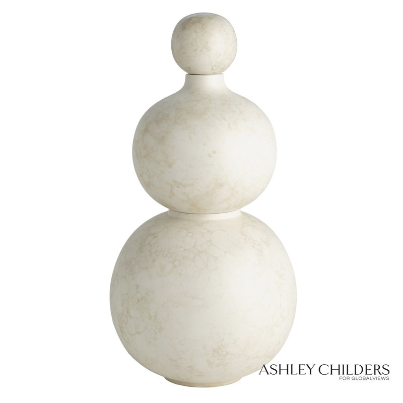 Bubble Stacking Vase-Ivory-Sm, 21.5" H x 11" W x 11" D
