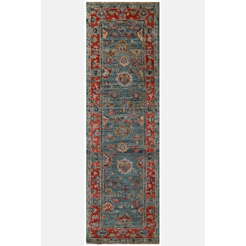 Tapis de couloir vert 2 pi 5 po x 7 pi 8 po One-of-a-Kind